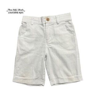 Evie's Closet Sz 6 Slim White Linen Shorts